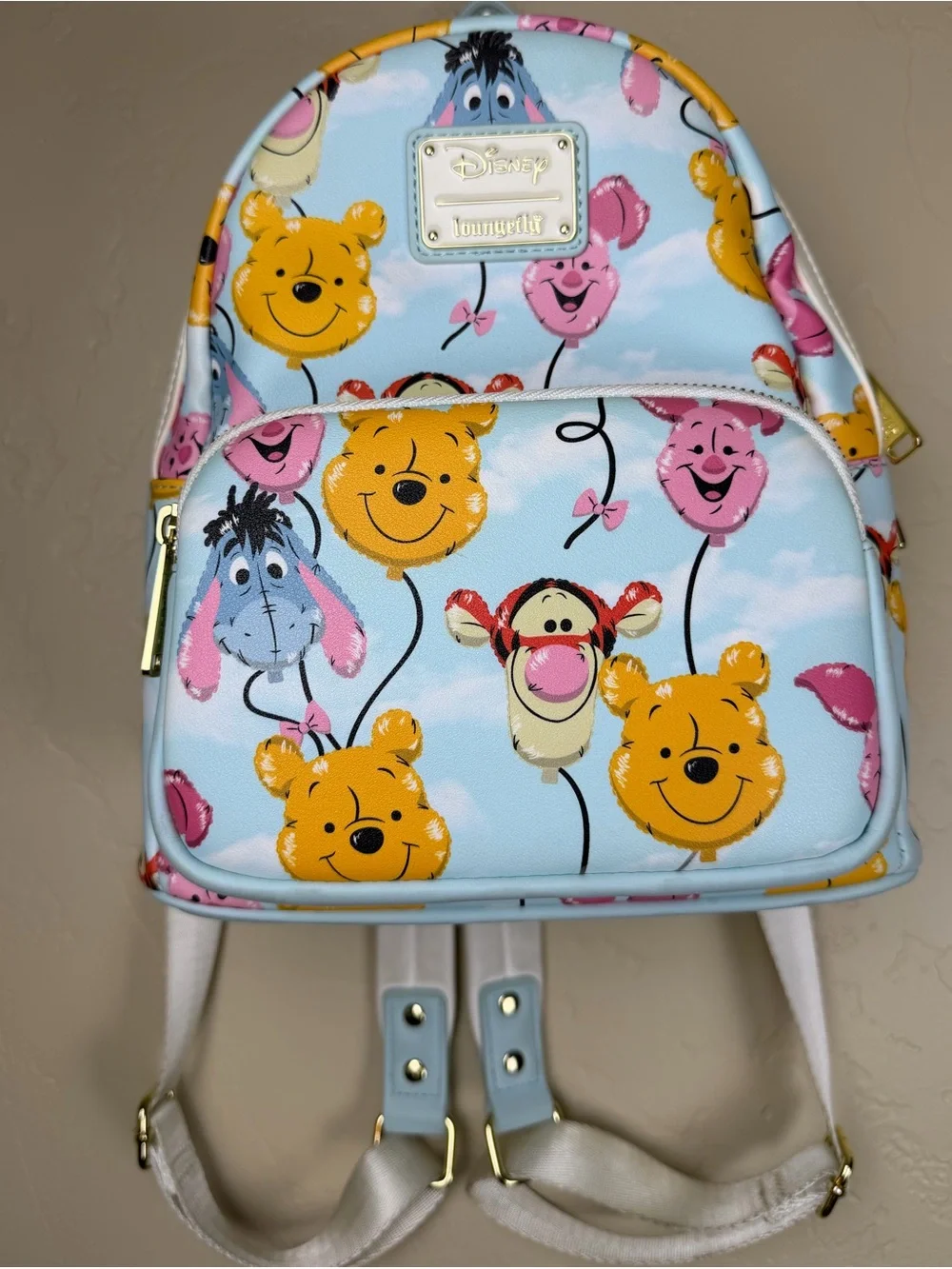 Disney Loungefly Winnie the Pooh & Friends Mini Backpack Pastel Blue